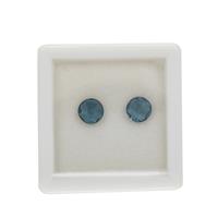 0.85cts London Blue Topaz Briollette Round Approx 5mm (Pack of 2) 