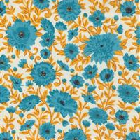 Moda Paisley Rose Blue Floral Fabric 0.5m