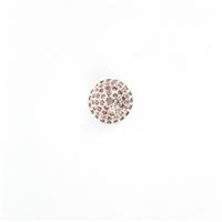 Hot Pink CZ Tassel End Cap In Base Metal Approx 12mm