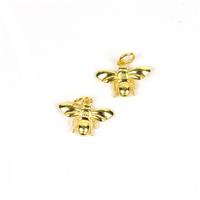 Gold plated 925 Sterling Silver Bee Charm  Approx 10x15mm (2pcs)