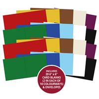 Hunkydory 6" x 6" Card Blanks & Envelopes - Festive Selection - 20 of Each