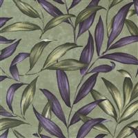 Moda Wild Iris Leaves Lichen Fabric 0.5m