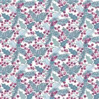 Liberty A Woodland Christmas Winterberry Holly Fabric 0.5m