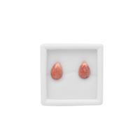 4cts Lady Pink Opal Cabochon Pear Approx 12x8 mm Gemstone (Set of 2 Pcs)