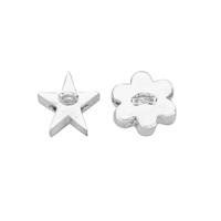 925 Sterling Silver Claire Macdonald Exclusive Spacer Beads Approx 11mm, 2pcs (Flower & Star)