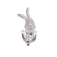 925 Sterling Silver Rabbit Spacer Bead Approx 17x8mm