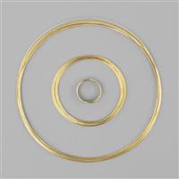 Memory Wire Pack Gold Colour 34 coils - Ring, Bracelet & Necklace 