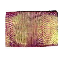 Synthetic-Leather Faux Croc Skin Opal AB 7x10.5in