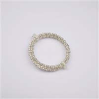 Twisted Flat: 3mm Sterling Silver Plated Copper Wire 1m