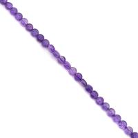 60cts Amethyst Faceted Coins Approx 6mm, 38cm Strand