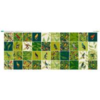 Pandemonium of Parrots Forty 5" Squares Fabric Panel (140 x 62cm)