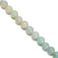 90 cts Amazonite Plain Rounds Approx 6mm,38cm Strand