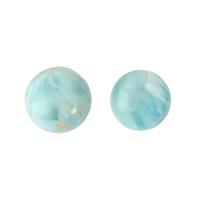 12.50cts Pectolite (N) Cabochon Round Approx 12 & 13mm Loose Gemstone, (Set of 2)