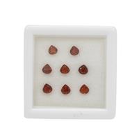 0.75cts Garnet Heart Approx 3mm Pack of 8 (N) 