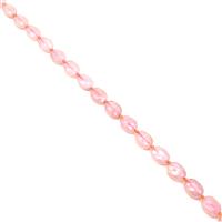 190cts Rose Quartz Faceted Ovals Approx 10x14mm, 38cm Strand
