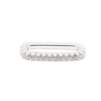 925 Sterling Silver Pave O Ring Approx 20mm