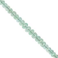 9cts Colombian Emerald Graduated Faceted Rondelle Approx 2.5x1 to 4x2.5mm, 10cm Strand