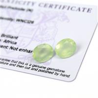 6.65cts  Prehnite 11x9mm Oval Pack of 2 (N)