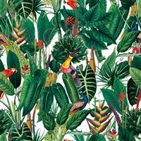 Sumatra Tropical Natural Fabric 0.5m