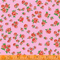 Posy Little Roses On Pink Fabric 0.5m