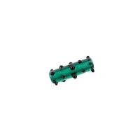 Preciosa Dark Green/Black Polka Dot Cylinder Lampwork Bead Approx 20x6mm (1pk)