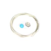 Simple Stacker; Sleeping Beauty Turquoise Cabochon, Sterling Silver Bezel & Wire 