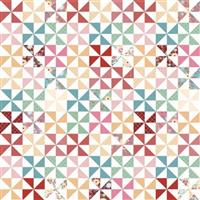 Poppie Cotton Hopscotch & Freckles Squares White Fabric 0.5m