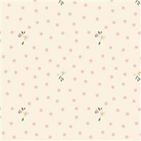 Riley Blake Rose Violets Spotty Cream Fabric 0.5m