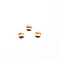 Baltic Mosaic Amber Round Cabochons with Sterling Silver Bezels, 12mm (3pk)