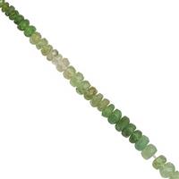11cts Tsavorite Graduated Faceted Rondelles Approx 2 to 4mm, 11cm Strands