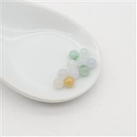 10cts Ice Candy Colour Jadeite Plain Rounds Approx 5mm, 10pcs