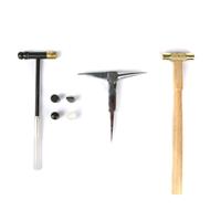 Fold Forming Tool Kit; Brass Hammer Solid Head, Multi Purpose Hammer with 6 Interchangeable Heads & Anvil