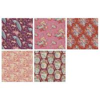 Tilda Chic Escape Grape, Pink & Rust Fabric Bundle (2.5m) 