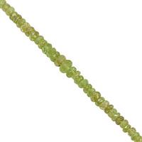 20cts Ambilobe Sphene Graduated Faceted Rondelles Approx 1.5x2 to 4.5x2.5mm, 20cm Strand