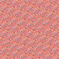 Farm Meadow Tiny Floral Red Fabric 0.5m