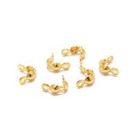 Gold Plated 925 Sterling Silver Calottes Approx 3.5mm 6pk