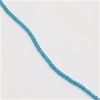 Teal Glass Faceted Rondelles Approx 3x2mm, 1m Strand