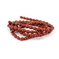 Root Chakra, Inc; 2x 100cts Red Jasper Rice Beads Approx 8x6mm, 38cm Strand