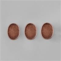 Antique Copper Plated Bezel Ring Oval - 15x20mm (3pcs/pk)