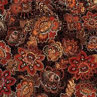 Jason Yenter Resplendent Collection Bloom Brown Fabric 0.5m
