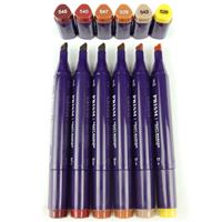 Prism Craft Markers - Browns, Contains 6 Prism Craft Markers in co-ordinating Brown Shades