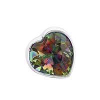 0.98cts Mystic Topaz 925 Sterling Silver Heart Collet, approx. 9x9mm