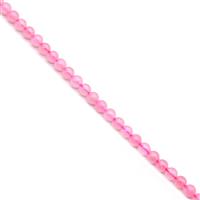 40cts Rose Quartz Plain Rounds Approx 4mm, 38cm Strand