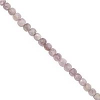 60cts Kunzite Faceted Cube Approx 4mm, 38cm Strand