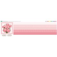 January Flower of the Month Carnation Fabric Panel (140 x 40cm)