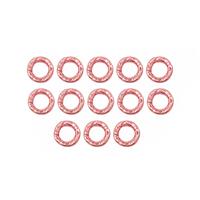 Rose Gold Colour Plated Copper Textured Jump Rings, ID 3mm, OD 5mm (150pcs)