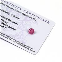 0.85cts Ilakaka Pink Sapphire 6x6mm Round  (F)