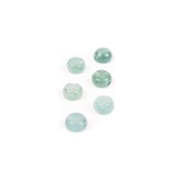 5cts Guatemalan Jadeite Coin Beads Approx 6mm, 6pcs