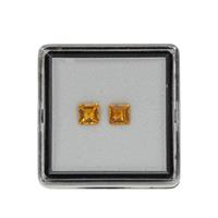 0.50cts Citrine Square Step Approx 4mm Pack of 2 (H) 