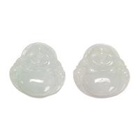 75cts Type A Jadeite Carved Budhha Approx 27x27mm (2 Pack)